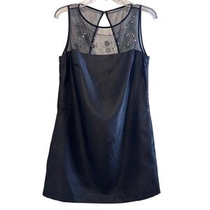 Black Dress Holiday Party Pearl Georgina Chapman Marchesa Embellished Size‎ 8